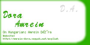 dora amrein business card